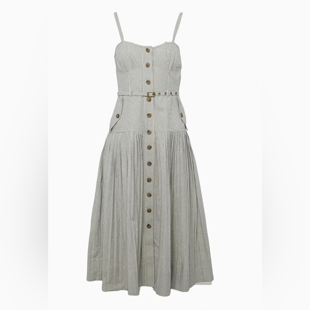 NWT Ulla Johnson Cleo Dress in Granite Size 4 - Picture 4 of 8